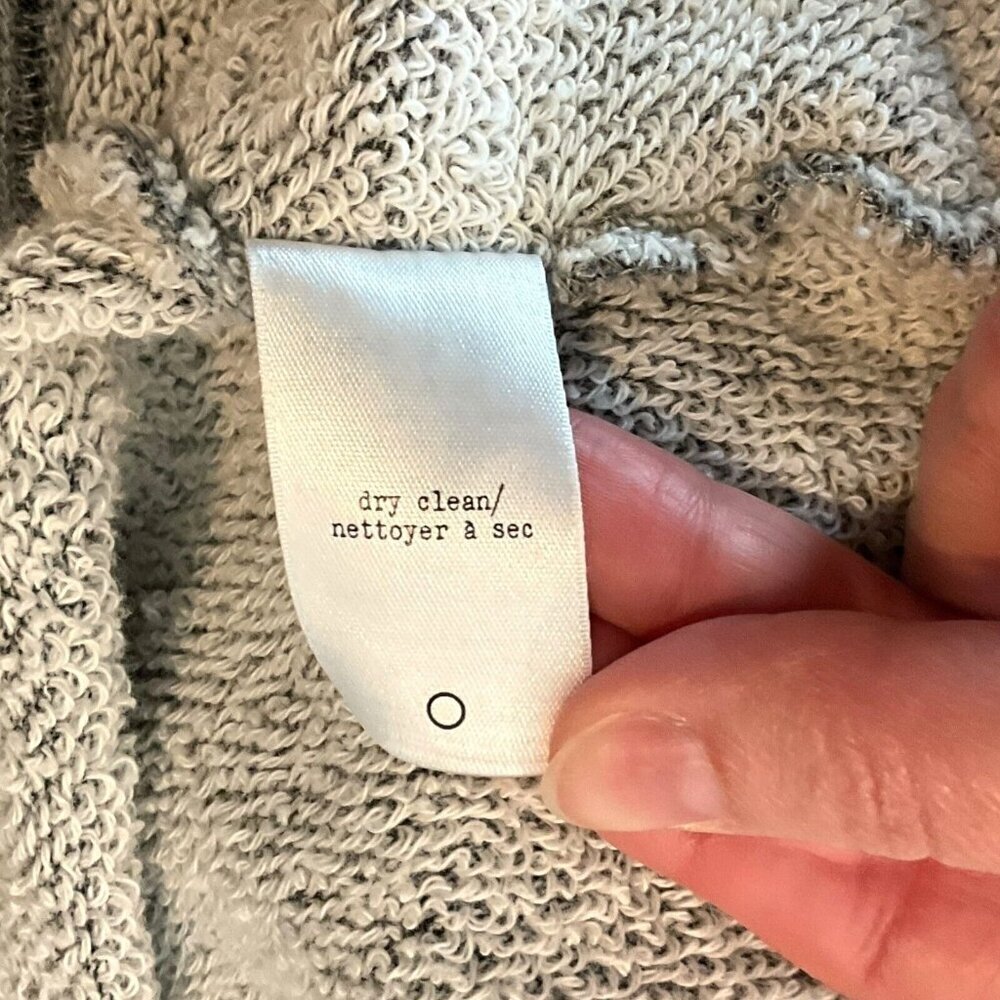 rag & bone Cotton Wrap Back Hoodie Gray Size XS Split Back Pullover 100% Cotton - Picture 9 of 9